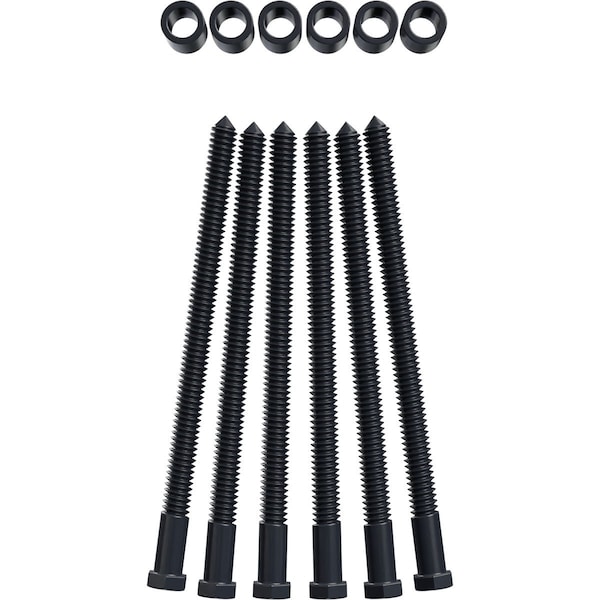 Ekena Millwork Premium 1 1/4" Barn Door Flat Track Extension Hardware for 2 1/4" Door, Dark Gray GB60015EXXDG - main